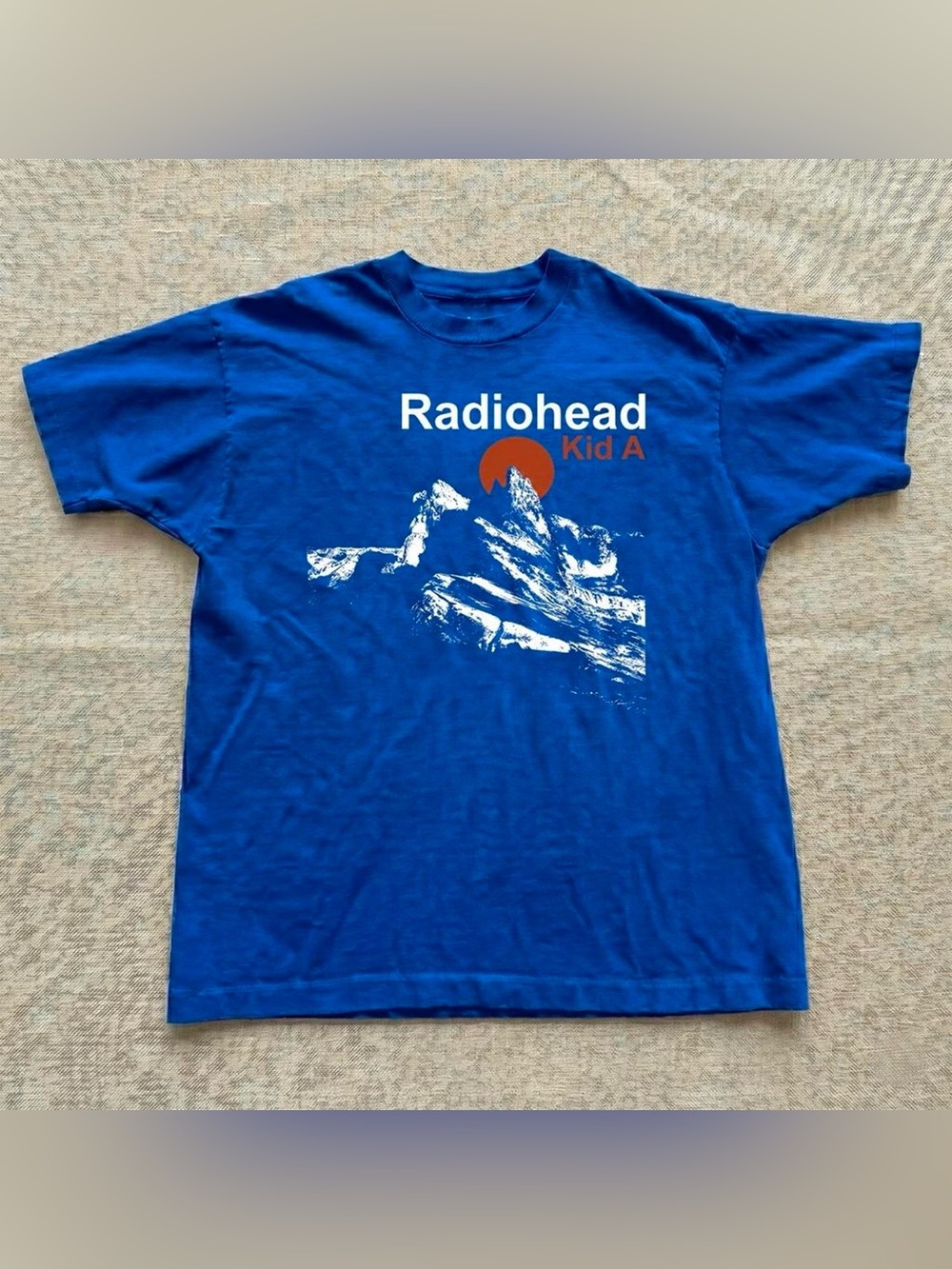 Gildan Blue Radiohead Kid A Mountain Graphic Tee